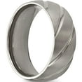 thumbnail image 5 of Titanium Satin 8mm Swirl Design Band (Size 11) Made In China tb322-11, 5 of 5