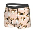 thumbnail image 2 of Kll Beagle Dog On Brown Men'S Cotton Boxer Briefs Underwear-Xx-Large, 2 of 9