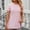 Pink, variant on Women's Short Sleeve Tops Round Neck Split Hem Solid Color Loose Casual Tee