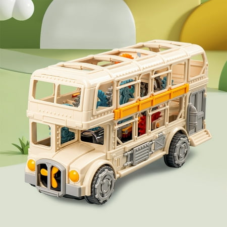 

Fufafayo kids christmas gifts Sound And Light Gear Double-layer Bus Car Toy Model Key Disjunctor 3 Modes Boys And Girls Holiday Birthday Gifts