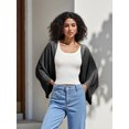 thumbnail image 5 of LMLYSoH Shrug Cardigan for Women Fashionable Lightweight Solid Color Open Front Loose Cover Up, 5 of 8