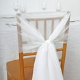 thumbnail image 4 of BalsaCircle 10 Ivory Extra Premium Chiffon Chair Sashes Bows Ties Ceremony, 4 of 6
