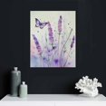 thumbnail image 4 of GOSMITH  Lavender Canvas Wall Art Butterfly with Purple Flower Artwork Elegant Paintings for Living Room Bedroom Bathroom Wall Decor,Stretched and Framed Ready to Hang,12x16 inches, 4 of 4