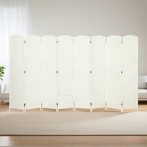 Spaco 8 Panel Folding Room Divider Screen, 5.6 ' Tall Privacy Screen Freestanding Room Partition for Indoor as Living Room, Entryway, White