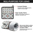 thumbnail image 7 of Multicolor Floral and Geometric Boho Pattern Kitchen Oven Mitt and Pot Holder Sets 2 Pcs for Baking, Cooking and Grilling, Heat Resistant Up To 392 °F, 7 of 7