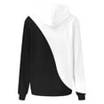 thumbnail image 5 of Frostluinai Women's Oversized Hoodies Color Block Drawstring Sweatshirts Long Sleeve Drop Shouolder Pullover Lightweight Hoodies with Pocket, 5 of 5
