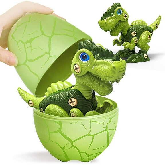 LNGOOR Take Apart Dinosaur Toys Dino Building Toy Set with Dinosaur Eggs and Screwdriver for Boys Girls, T-Rex