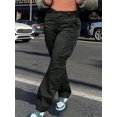thumbnail image 2 of Women’s Black High‑Waisted Wide‑Leg Workwear Trousers – Multi‑Pocket, Street & Outdoor Climbing, Casual Summer Sports Pants, 2 of 6