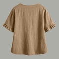 thumbnail image 4 of Womens Summer T-Shirts Short Sleeve V Neck Tops Loose Shirts Trendy Lightweight Soft Casual Summer Outfits Clothes, 4 of 7