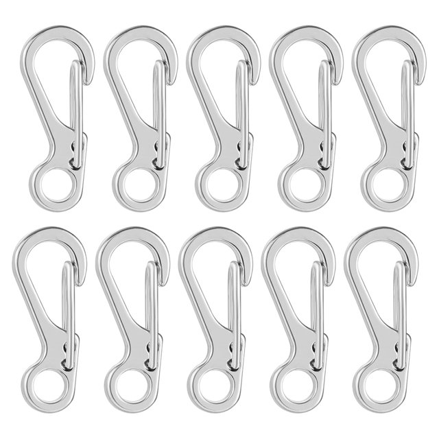 10Pcs Outdoor Keychain Mini Elastic Hanging Buckles Zinc Alloy Key Hangers