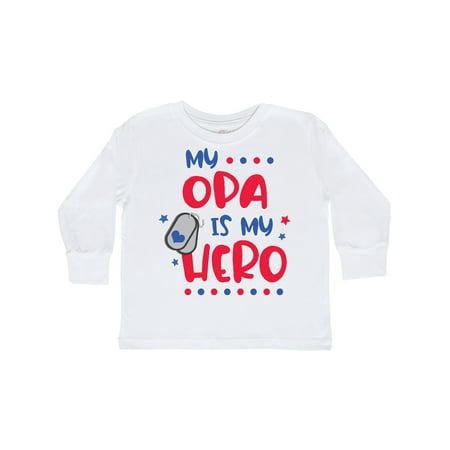 

Inktastic Memorial Day My Opa is My Hero Gift Toddler Boy or Toddler Girl Long Sleeve T-Shirt