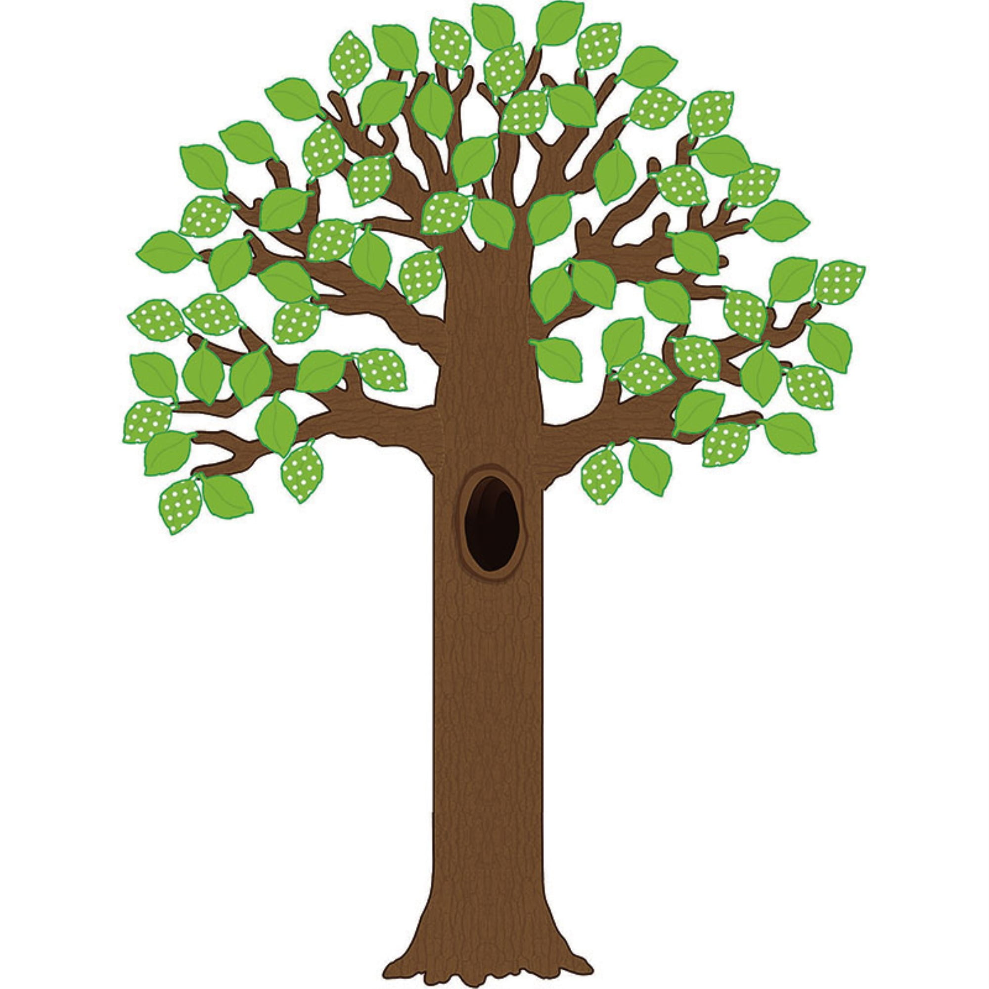 Teacher Created Resources Big Tree with Polka Dot Leaves Bulletin Board Display Set, 78 pieces