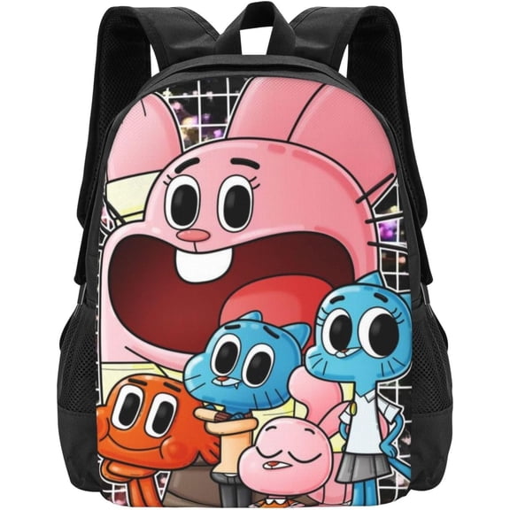 Gumball Backpack Cartoon School Lightweight Casual Travel Backpacks The Amazing Anime World Of Gumballs Unisex Style-2