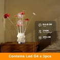 thumbnail image 4 of Ore International 4 Red Roses 6 Petal Floral 2 Red/Silver Flower Bud Vase Table Lamp, 4 of 11