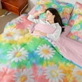 thumbnail image 4 of Manfei Floral Daisy Boy Girl Twin Bedding Sets 7-Piece,Abstract Gradient Bedding Comforter Set Microfiber,Chic Flowers Breathable Sheet Sets,Microfiber Bedroom Decor,Reversible, 4 of 8