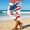 White, variant on American Flag Leggings for Women Polyester,Spandex Blue,XL