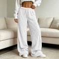 thumbnail image 7 of Yirov Fluffy Pajama Pants for Women Comfy Soft Fuzzy Pj Bottoms Loungewear Drawstring Fleece Sleepwear for Winter, 7 of 7
