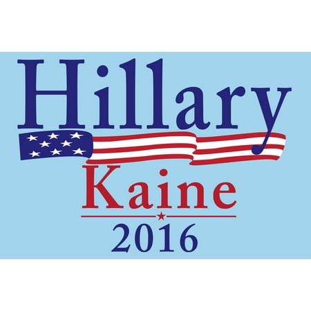 hillary clinton tim kaine 2016 president campaign poster 12x18 inch