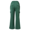 thumbnail image 4 of Women's Cargo Pants with Pockets High Waisted Wide Leg Sweatpants Women Elastic Waist Women's Casual Pants Womens Hiking Pants, 4 of 5