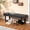 Black, variant on Wohh 59 Inch Entryway Bench of Bed Bench, Modern Farmhouse Wooden Dining Table Bench Seat with Metal Legs, Long MDF Hallway Mudroom Shoe Rack Bench for Kitchen Bedroom Living Room, Brown