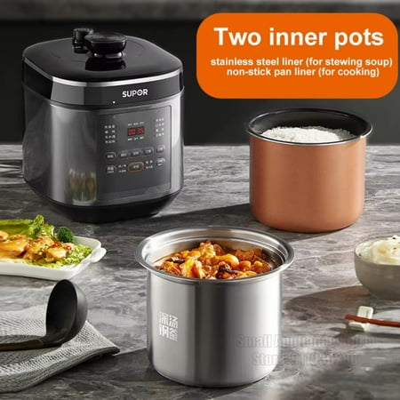 

YEYNGQC Pressure Cooker 5L Large Capacity Multi- Rice Cooker With Two Inner Pots 220v Kitchen Appliance