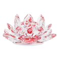 thumbnail image 2 of Cristal Lotus Fleurs Artisanat Presse-Papier Modèle Lotus en Verre Rouge, 2 of 8