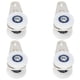 thumbnail image 1 of White Curtain Hanging Wheels for Smooth Sliding Nylon Rollers 4Pcs, 1 of 3