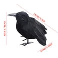 thumbnail image 5 of 6 Pack Halloween Realistic Black Crow Decorations Lifelike Feathered Ravens with Clips Party Props for Fence Tree Pumpkin Indoor Outdoor Decor, 5 of 8
