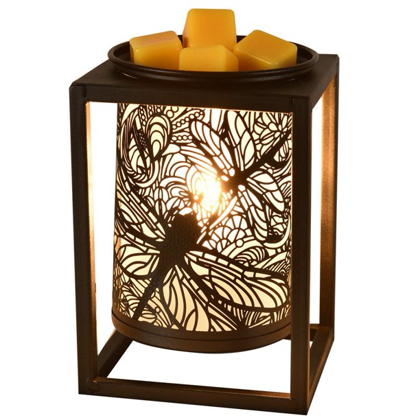 Yannee Scented Wax Melt Warmer Electric Dragonfly Candle Wax Warmer Burner, Iron Art Dragonfly