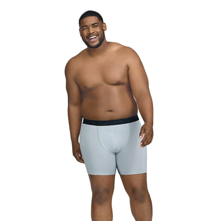 New 4 Fruit of the Loom Tag Free Long Leg Size 3XL Boxer Briefs