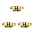 thumbnail image 4 of Adorno de fiesta Injueey Inferior postizos Parrillas de Halloween Cobre Chapado en Oro Diente Disfraces de Navidad Conjunto de Oro, 4 of 6