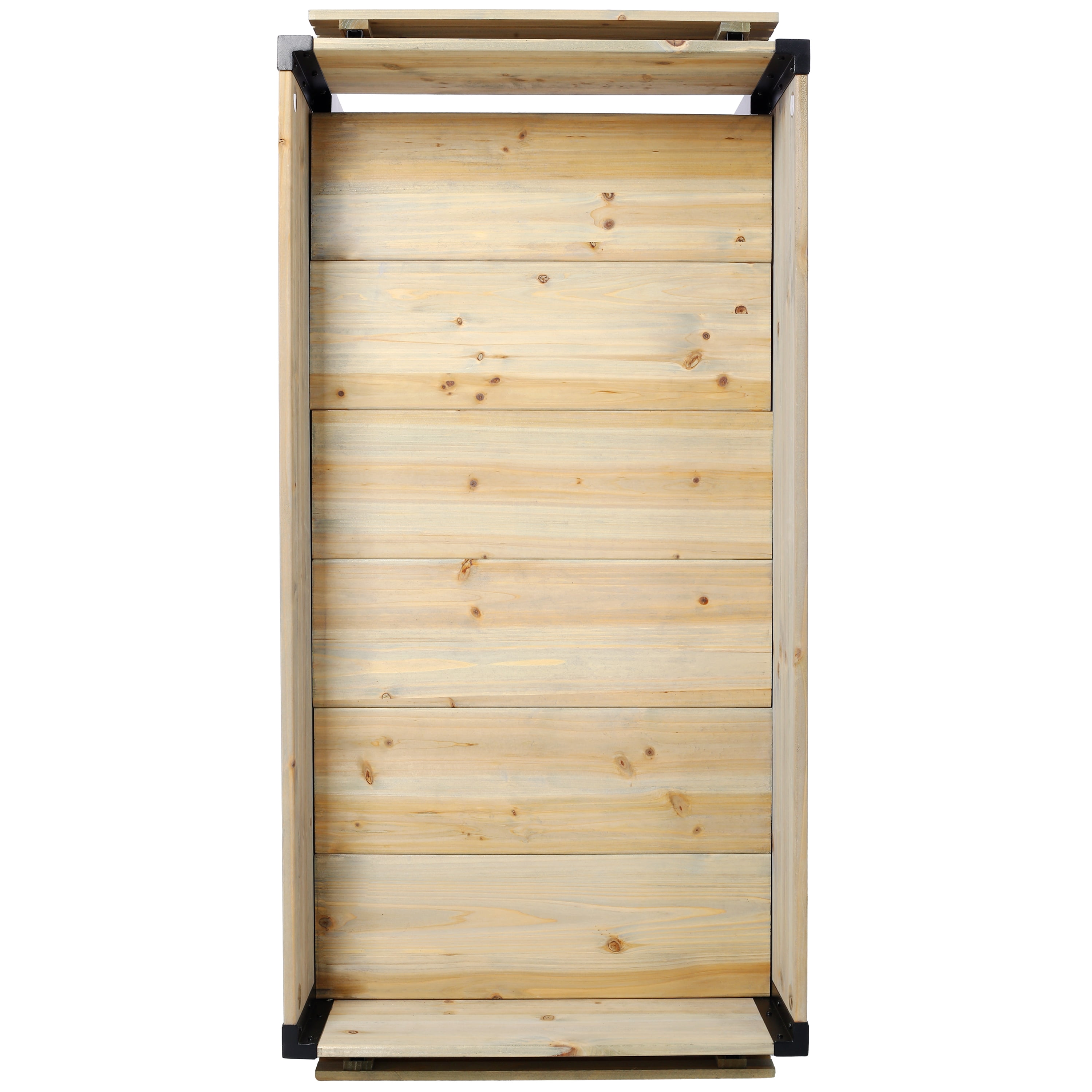 Raised Garden Bed, Planter Box with Metal Legs Storage Shelf for Garden Backyard Patio, Black Brown