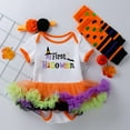 thumbnail image 2 of KVPLBQFD Halloween Outfits for Baby Boy Newborn Girl Christmas Outfit Big Sister Little Sister Matching Outfits Christmas Smocked Baby Girl Outfit, Orange 12-24 Months, 2 of 4