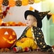 thumbnail image 2 of juegos de disfraces de Halloween para niños, capa de bruja, capa de bruja con sombrero, disfraz de Halloween para niños, accesorios de fiesta de cosplay para niños de 3 a 12 años (negro, morado). Sailing  Electrónica, 2 of 5