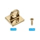 thumbnail image 3 of Ganchos en U de placa de ojo de Uxcell, ganchos de metal para techo, bucle de montaje en pared con tornillos, ganchos de anillo brillantes dorados, paquete de 2, 3 of 6