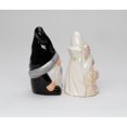 thumbnail image 3 of Ceramic Gnome Bride and Groom Salt and Pepper Shakers, Wedding Decor, Wedding Gift, Fairy Garden Decor, Gnome Collector Gift, 3 of 3