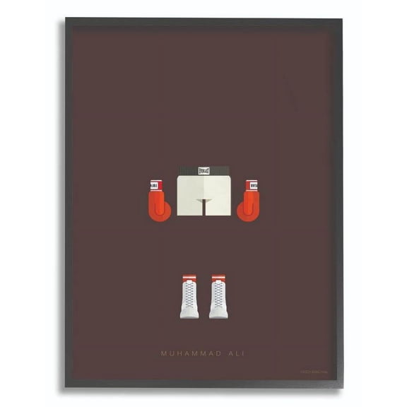 Stupell Industries Muhammad Ali Famous People Characters Fashion Design Framed Wall Art by Fred Birchal