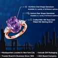 thumbnail image 2 of Gem Stone King 18K Rose Gold Plated Silver Purple Amethyst and Lab Grown Diamond Engagement Ring for Women | 7.70 Cttw | Oval 14X10MM | Gemstone February Birthstone | Size 9, 2 of 6