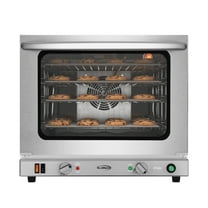 23 in. Countertop Convection Oven for Half-Size Pans with 4 Racks 2800W of Power and Steam Injection, 240V in Stainless-Steel (KM-CTCO-23STI)