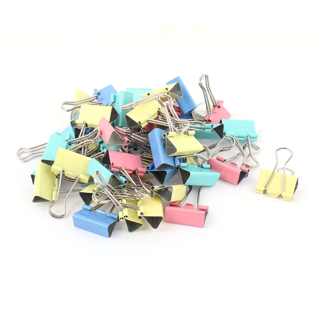 Unique Bargains Office 25mm Wide Paper File Ticket Spring Binder Clips
