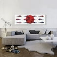 thumbnail image 2 of ARTCANVAS Koi Carp Fish Japan Flag Canvas Art Print - Size: 60" x 20" (1.50" Deep), 2 of 9