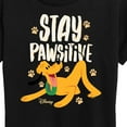 thumbnail image 3 of Disney Classics - Cats & Dogs - Stay Pawsitive - Women's Short Sleeve Graphic T-Shirt, 3 of 5