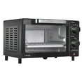 thumbnail image 4 of Mainstays 4 Slice Countertop Toaster Oven with 3 Settings, Includes Baking Rack and Pan, Black, New, 4 of 12