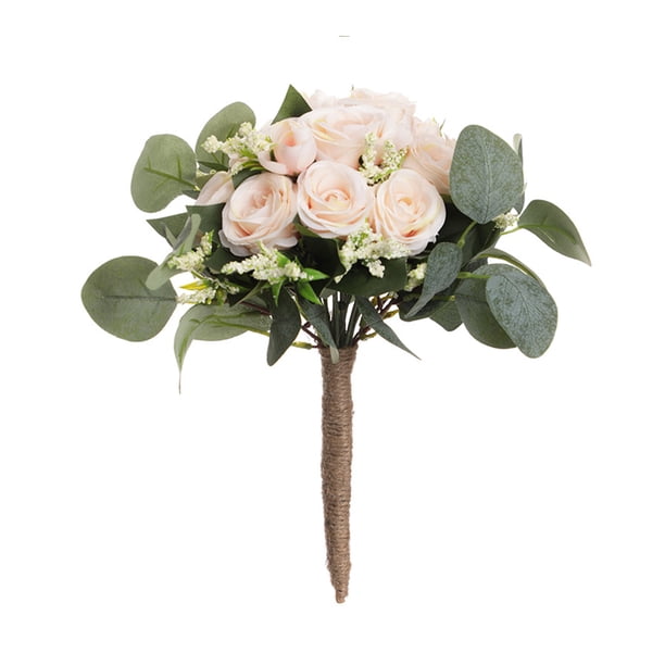Injueey Ramo elegante para bodas y fiestas: ramo de bodas inodoro y no tóxico que no daña la piel Flores artificiales