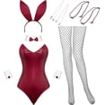 thumbnail image 1 of Disfraz de conejito, lencería y cola para mujer, conjunto de traje de conejo para juego de roles, disfraz de Navidad para Halloween, fiesta de cosplay (extragrande), 1 of 4