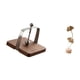 thumbnail image 5 of Servilletero de cafetería, dispensador de pañuelos, organizador con base de madera, escultura de hoja, estatua de metal, figurita artesanal, adorno cr, 5 of 8