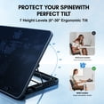 thumbnail image 2 of Gopgoy Laptop Cooling Pad for Laptops, Laptop Cooler with 8 Quiet Cooling Fans for 12''-17.3'' Laptops, 6-Level Wind Speed with LCD Display, Height Adjustable Laptop Cooling Stand, 2 USB Ports, Black, 2 of 7