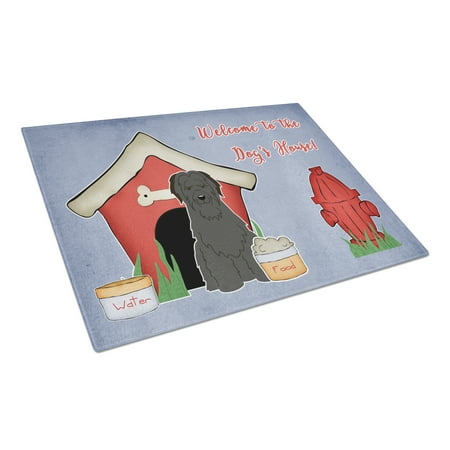 

Caroline s Treasures Dog House Collection Briard Black Glass Cutting Board Large