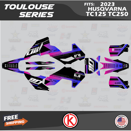 Kalair GFX Graphics Kit for Husqvarna MX 2 STROKE TC125 and TC250 (2023+) Toulouse Series
