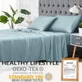thumbnail image 3 of 3 PCS  Bed Sheets and Pillowcase Set Rayon Derived from Bamboo, Cool Sheets for Hot Sleepers, 3 of 7